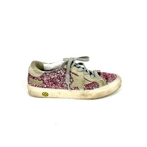 Authentic Kids’ Golden Goose Girls’ Pink Glittered May Sneakers 31, 13